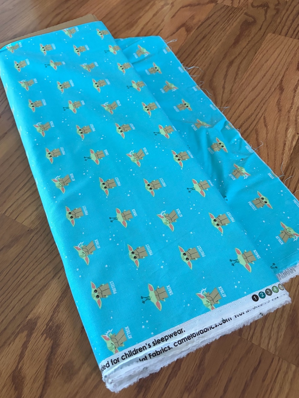 Baby Yoda Cotton Fabric Panel - Star Wars Print (just under 2 yards)